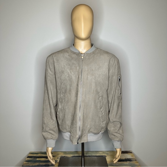 H&M Suede Zip Up Bomber Jacket - Picture 1 of 6
